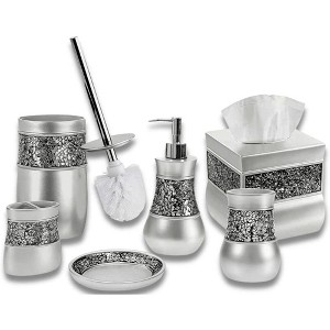 Creative Brushed Nickel 6 Piece Bathroom Accessories Set - 1 of 4