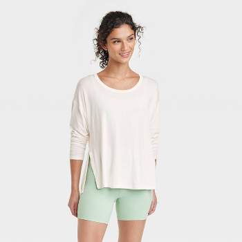 Women's French Terry Cardigan - All in Motion™ Cream M - Yahoo