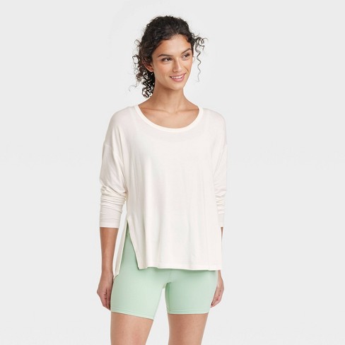 Women's Essential Crewneck Long Sleeve T-shirt - All In Motion™ : Target