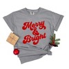 Simply Sage Market Women's Bold Merry and Bright Puff Print Short Sleeve Garment Dyed Tee - 3 of 4