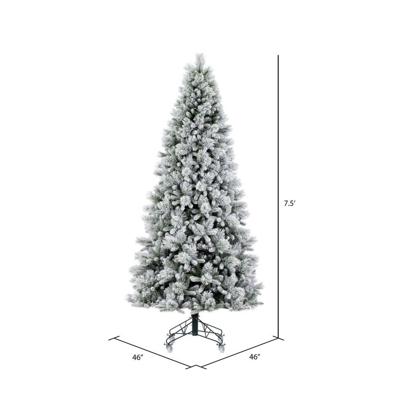 Vickerman Artificial Flocked Jackson Pine Christmas Tree, 3 of 6