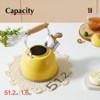Itopfox Tea Kettle with Cool Touch Ergonomic Handle, Stainless Steel Stovetop Teapot Whistling Kettle for Tea Coffee, Hot Beverages, 1.6 Quart Yellow - 3 of 4