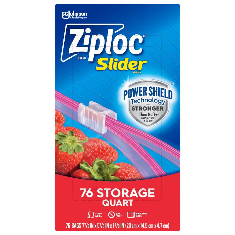 Ziploc Slider Storage Quart Bags, 4 of 17