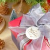 Wrapables Round Gold Foil Xmas Gift Tags with String 100pc, White - 3 of 4