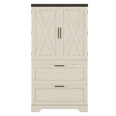 TIRAMISUBEST Modern Wooden Cabinet with Storage Divider & Drawers - Living Room Accent Furniture