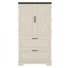 TIRAMISUBEST Modern Farmhouse Style Wooden Cabinet with Drawers,Sturdy Frame - 3 of 4