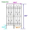 Rustproof Metal Garden Trellis 71" x 17.7" Climbing Plant Support Frame for Outdoor Vines Roses Peas Cucumber Flower Wall Panel -The Pop Home - 4 of 4