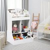 3-Tier Toy Storage Organizer with Bookcase, Toy Shelf Organizer with Open Shelves, Kid’s Multi Shelf Cubby for Books, Bookshelf - 4 of 4