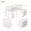 NicBex Twin Size Loft Bed with Storage,Wooden Loft Bed Featuring Pull-Out Desk,Bookshelf & Safety Rails,Multi-Functional Loft Bed for Kids,Teens - 3 of 4