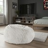 Kumasinova Round Bean Bag Lounger,Lazy Floor Sofa with Removable Covers for Living Room,Bedroom,Reading Room,Light Gray - 4 of 4