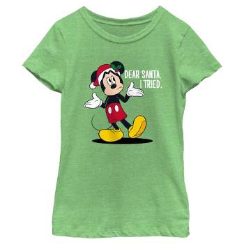 Girl's Mickey & Friends Dear Santa I Tried T-Shirt