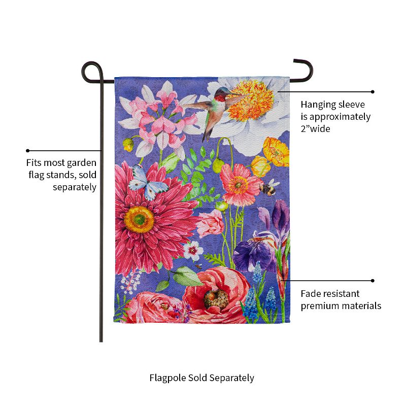 Evergreen English Garden Florals Garden Suede Flag 12.5 x 18 Inches Indoor Outdoor Decor, 3 of 8