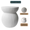 LeisureMod Mander Fiberstone Side Table – Ribbed Hourglass End Accent Table for Indoor or Outdoor Use - 4 of 4