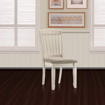 18" Fedele Accent Chair Tan Fabric/Cream Finish - Acme Furniture