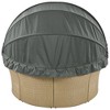 Maliang Outdoor Patio Daybed, Wicker Rattan Round Sofa Furniture Set with Retractable Canopy, 4 Pillows for Lawn Garden Backyard Pool - 2 of 4