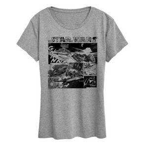 Women's - Star Wars - Comic Panel Short Sleeve Graphic T-Shirt - 1 of 4