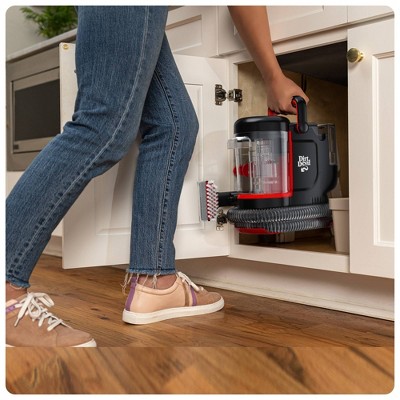 Compact Black and Red Bagless Spot Cleaner for Pets