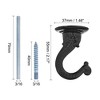 Unique Bargains Zinc Alloy Ceiling Utility Hooks and Hangers with Hardware 2 Pcs - 2 of 4