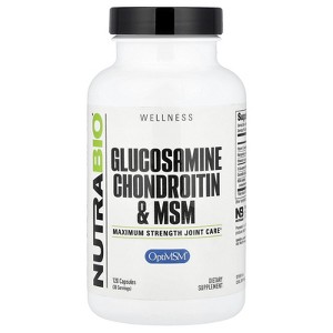 NutraBio Glucosamine Chondroitin & MSM, 120 Capsules - 1 of 4