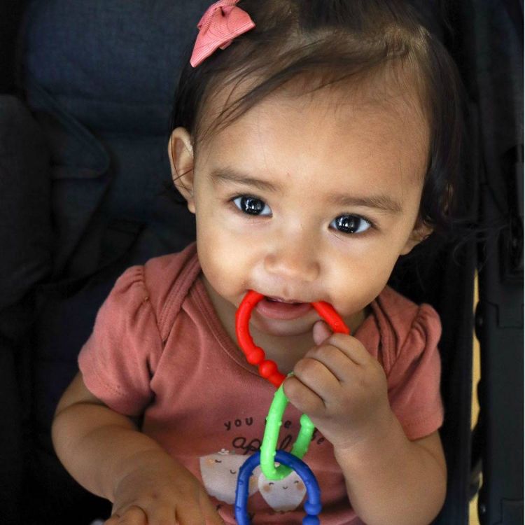 Lulyboo Travel Accessory Link Baby Rings Toy - Rainbow Colors, 4 of 7