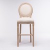 TOAOTBNBO Wood Barstools with Ergonomic Backrest, Kitchen Island Bar Chair Set of 2, Mid-century Bar stool with Comfortable Cushion - 2 of 4