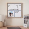 U Brands 16"x16" Flat Front Wood Frame Dry Erase Weekly Natural - 2 of 4