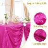 Wikineon Rectangle Fuchsia Sequin Tablecloth Glitter Tablecloth Wedding Party Sequence Table Cloth for Christmas 60x102-Inch - 4 of 4