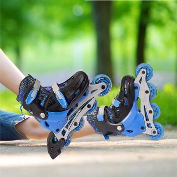 New Bounce Roller Skates for Kids, 4 Wheel Inline Roller blades, Adjustable 