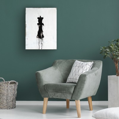 Kent Youngstrom Black and White Chess Piece Canvas Art 18 x 24