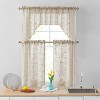 HLC.ME Joyce Semi Sheer Kitchen Swag Curtain Panels - Rod Pocket for Small Windows, Kitchen & Bathroom - Set of 2 - 2 of 4