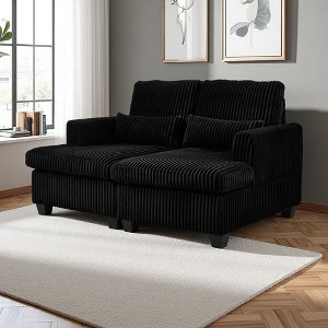 Straight Sectional Sofa with Adjustable Back & Square Armrests, Modular - 1 of 2