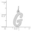 Black Bow Jewelry 14k White Gold, Madison Collection, Medium Script Initial Pendant A-W - 4 of 4