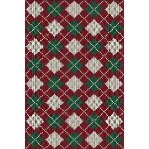 Coolmee Christmas Washable Area Rug Low Pile Rug Indoor Floor Carpet for Living Room Bedroom Kitchen Dining Room - 1 of 3
