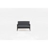 TiramisuBest 45" Dark Gray Loveseat with Solid Wood Frame, Espresso Arms, Full Foam Cushion for Living Room and Bedroom - 3 of 4