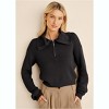 VENUS Womens Quarter Zip Pullover  -  S, Black - 2 of 4