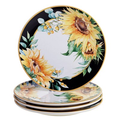 10.8 4pk Earthenware Sweet As A Bee Dinner Plates - Certified International