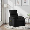vidaXL Black Microfiber Fabric Massage Recliner Chair - 6-Vibration Push Manual Recliner with Side Pocket for Living Room - 2 of 4