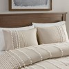 Sapphtopaz Comforter Set Embroidery Tufted Chenille Striped Printed Cotton Reversible Quilt Set 3 Piece 1 Quilt, 2 Pillow Shams - 4 of 4