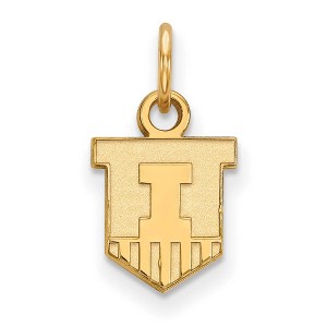 Black Bow Jewelry 14k Yellow Gold Illinois Fighting Illini NCAA Extra Small Pendant - 1 of 3