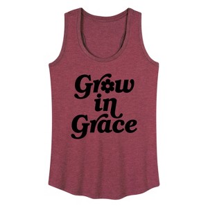Women's - Instant Message - Grow In Grace Graphic Racerback Tank - 1 of 4