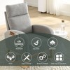 CAVINAS Modern Rocking Chair with High Back&Side Pocket,Upholstered Accent Chair for Living Room,Wooden Lazy Chair,Teddy Fabric Lounge Chair - 4 of 4