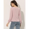 Allegra K Women's Casual Button Decor Long Sleeve Solid Square Neck Blouse - 4 of 4