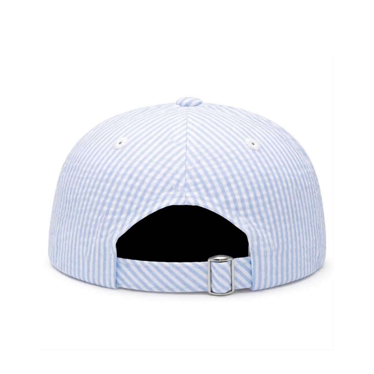Bits & Bows Boys' Ghost Seersucker Baseball Hat, Blue - thumbnail 2