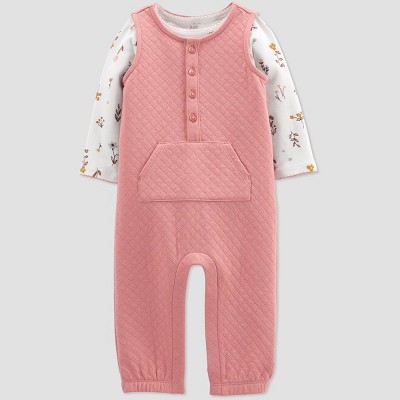Image of Baby Girls' Quilted Top & Bottom Set - Just One You® made by carter's Pink 3M