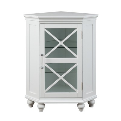 Teamson Home Blue Ridge Freestanding Wooden Corner Floor Cabinet