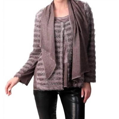 Women's 2-Button Stripe Top - ANGEL