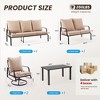 Maggift Patio Seating Set 5-Piece with Swivel Rocking Chair, Side Table and Thick Cushion for Deck, Backyard and Garden, Beige, 23.2" * 26.8" * 34.2" - 2 of 4
