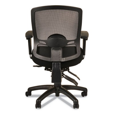 Black Mesh Mid-Back Office Chair with Adjustable Arms