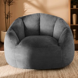 Gericco 47" Giant Bean Bag Chair for Adults - Comfy Plush Shell Soft Accent Chair, Oversized Cozy Lounge Floor Sofa Reading Chair - 1 of 4