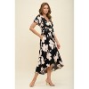 WEST K Women's Georgia Faux-Wrap Maxi Dress with High-Low Hem and Tie Waist - 3 of 4